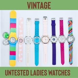 8 Used Untested Assorted Ladies Watch Lot / Bundle